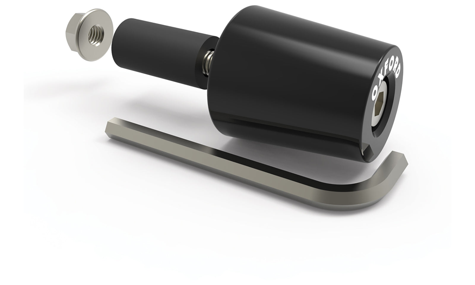 Oxford Handlebar End Weights - Black Anodised 67g (Pair)