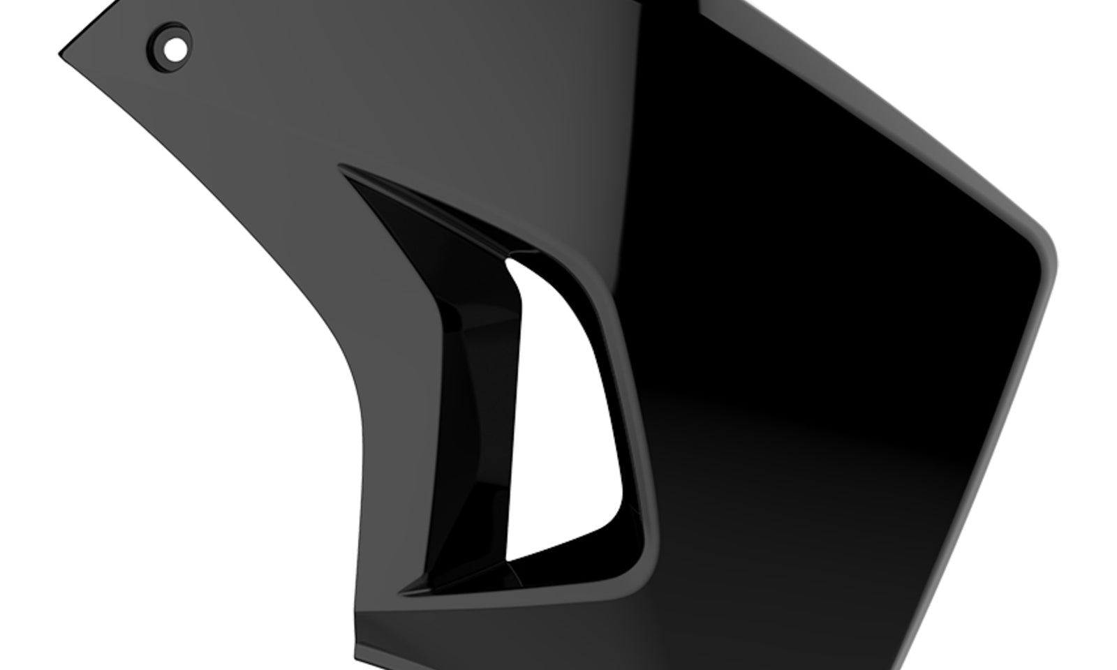 Polisport Radiator Scoops RIGHT Kawasaki KLR650 '08-'18 Black
