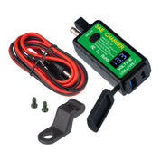 Motoplug SAE to USB with Voltmeter - 1 x USB-A & 1 x USB-C