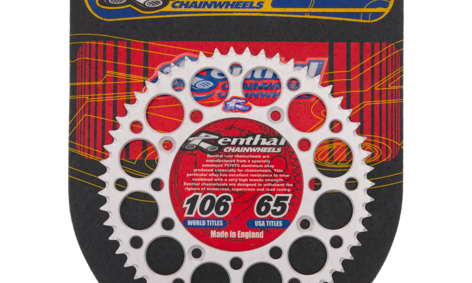 Renthal Sprocket Rear Silver 55t Alloy 7075 T6 Grooved Honda