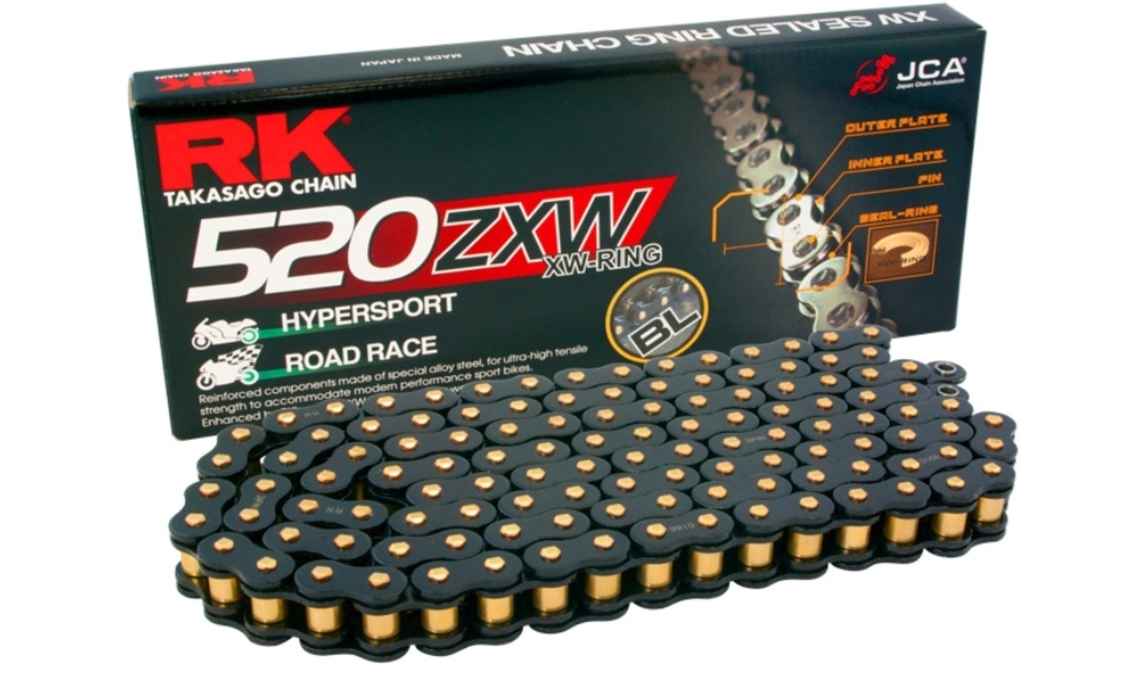RK Chain 520ZXW XW-Ring Chain Hypersports - Black