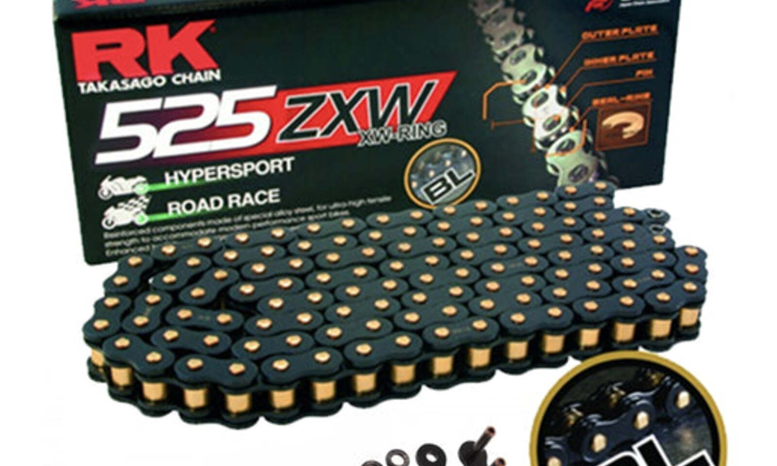 RK 525ZXW XW-Ring Chain - Black