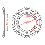 RK 1308 Alloy Rear Sprocket #520