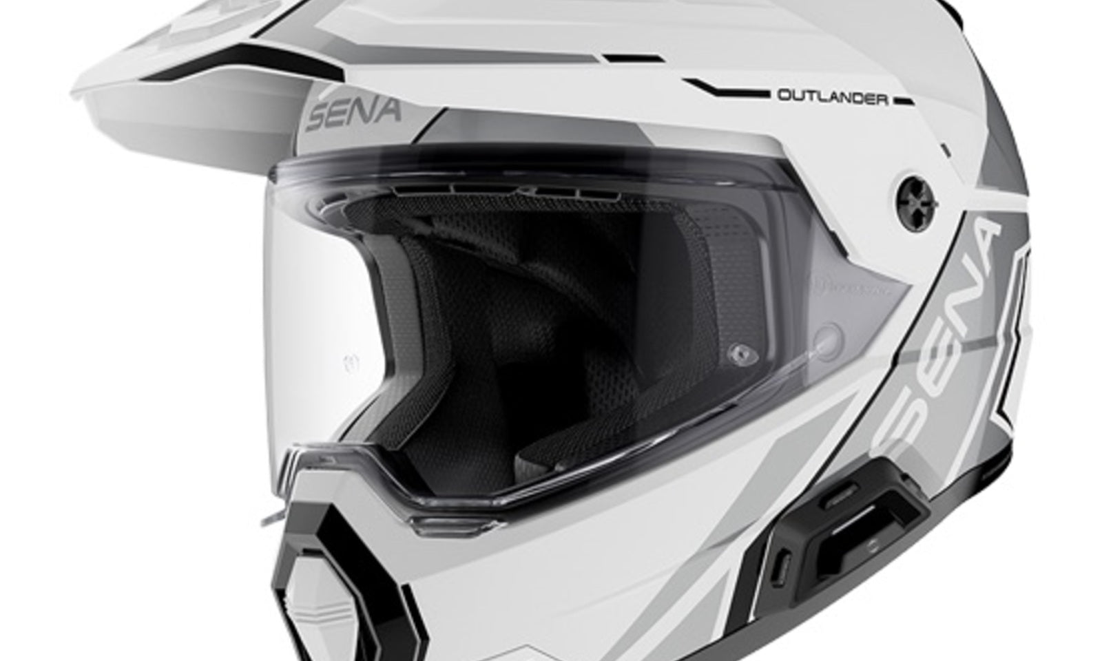 Sena Outlander Smart ADV Dual-Sport Helmet - Gloss White