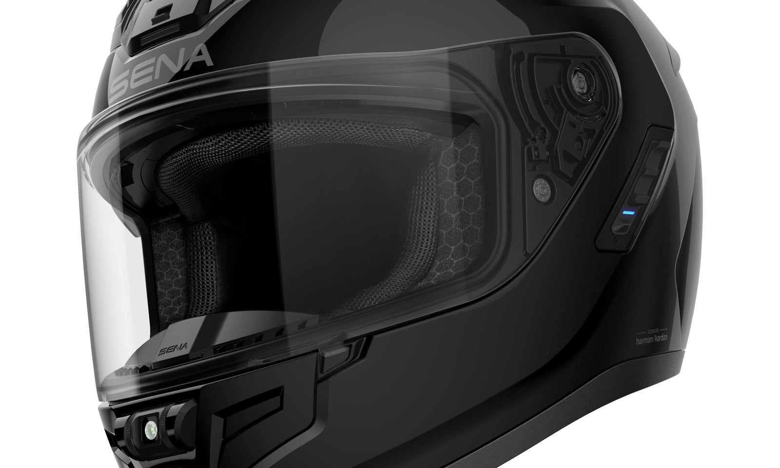 Sena Phantom ANC Smart Helmet with Mesh Comms - Gloss Black