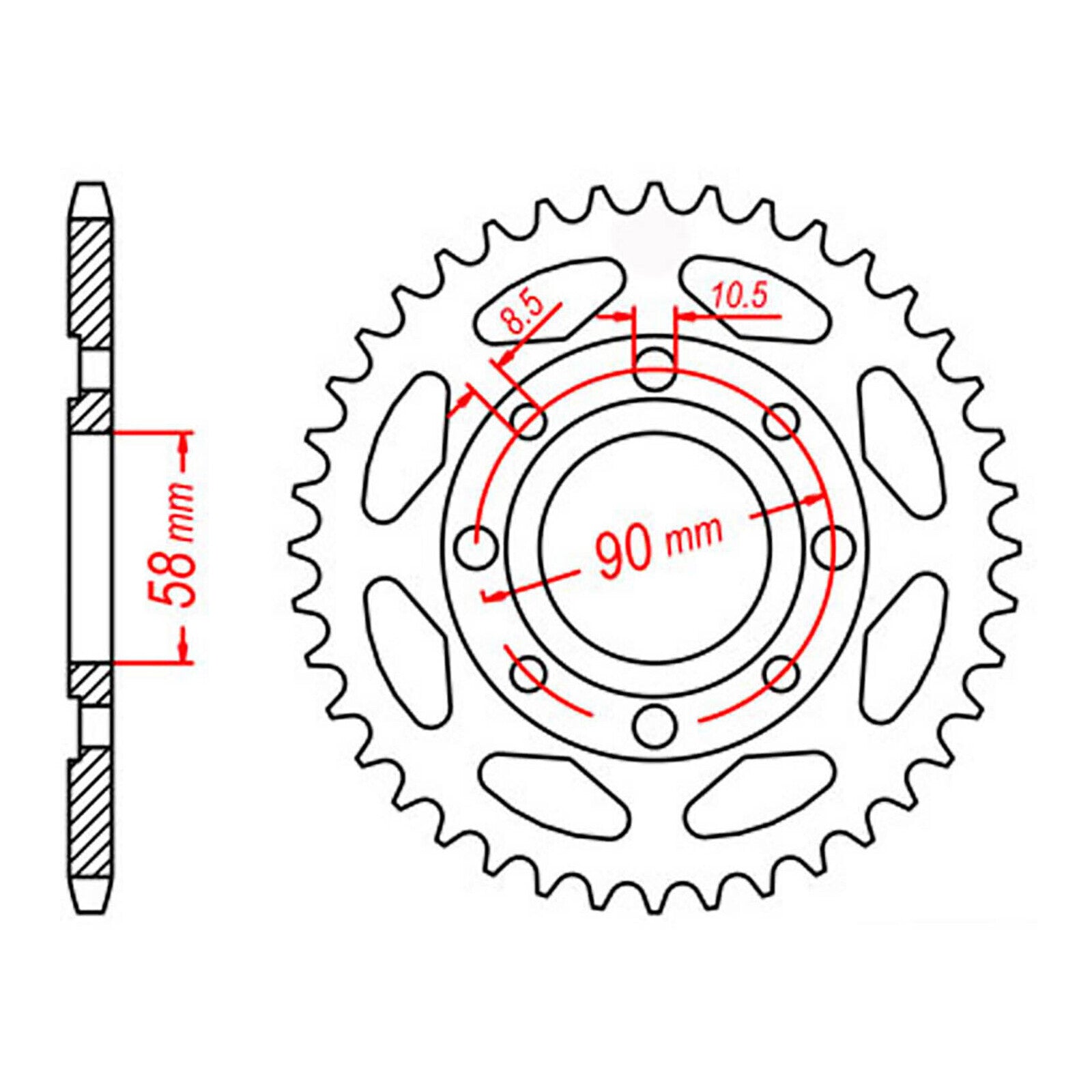 Sprocket Kit Honda CT/XL125/185 (CT200) - 428KRO 14/56