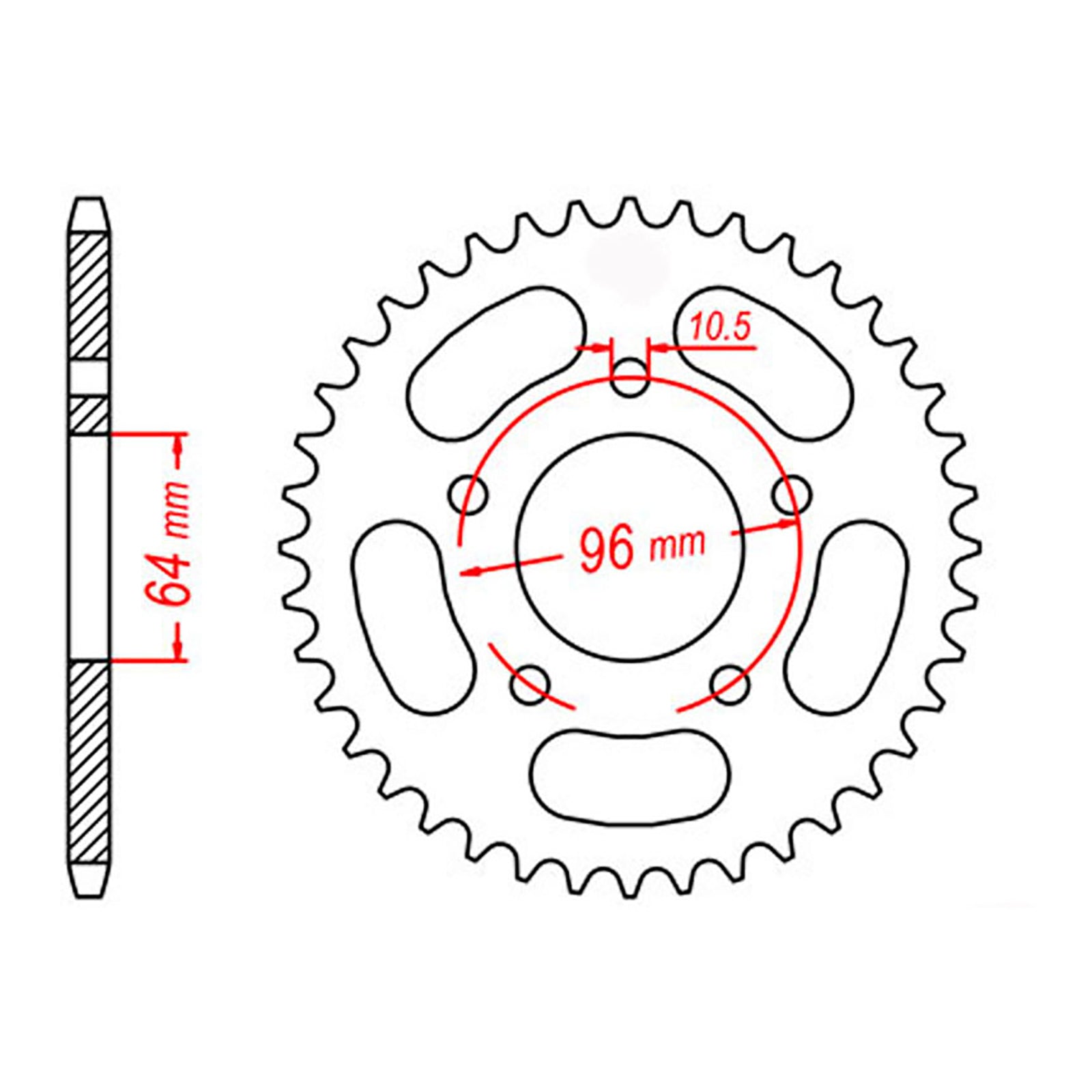 Sprocket Kit Honda XLR125 (520 conv.) - 520H 12/55