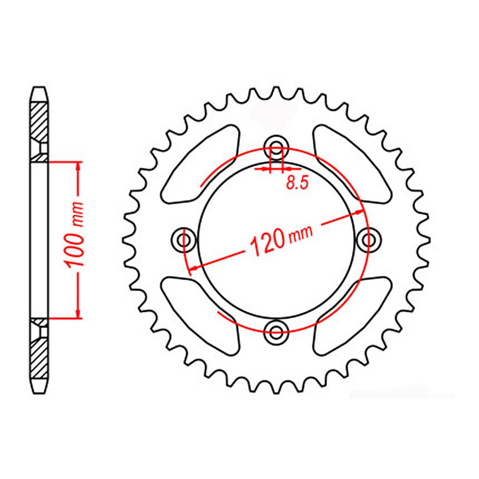 Sprocket Kit Suzuki RM80/85 '82-'18, Yamaha YZ80 82-18 - 428MXZ 13/47
