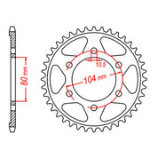 Sprocket Kit Kawasaki ZX9R '02-'04 Gold (recommended) - GB525ZXW 16/41