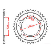 Sprocket Kit Suzuki SV1000S Gold (recommended) - GB530ZXW 17/40