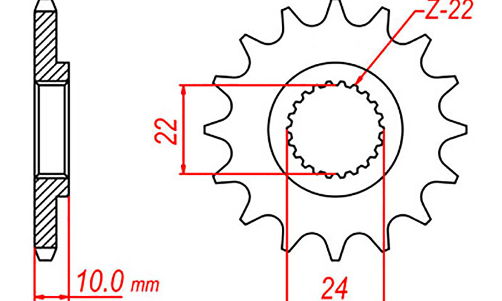 MTX 402 Steel Front Sprocket #520