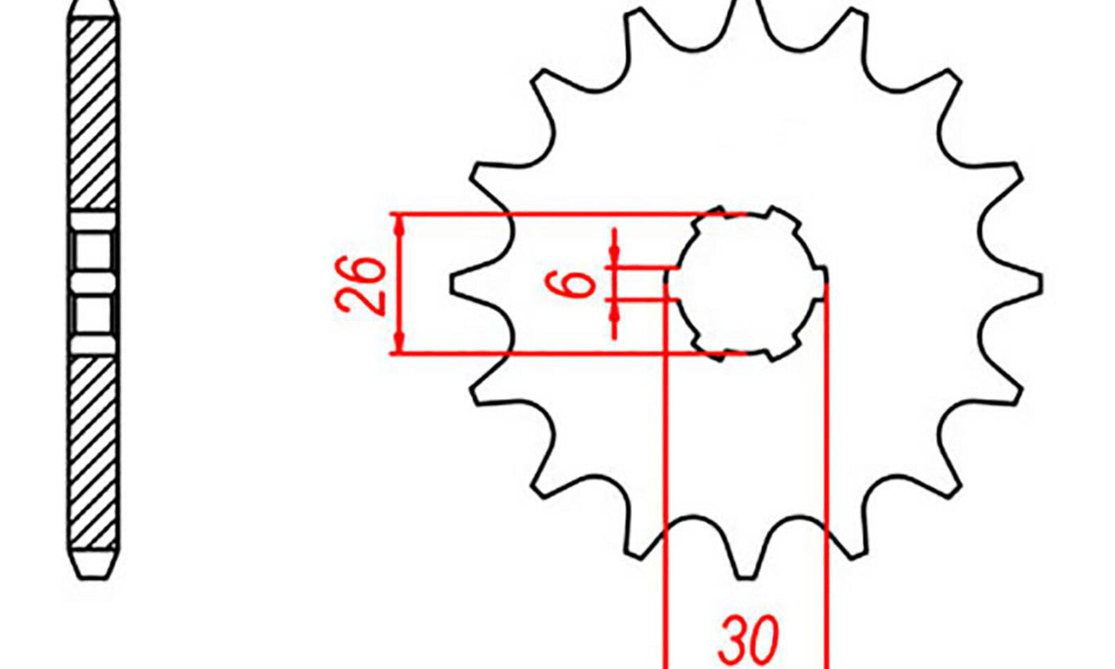 MTX 568 Steel Front Sprocket #530