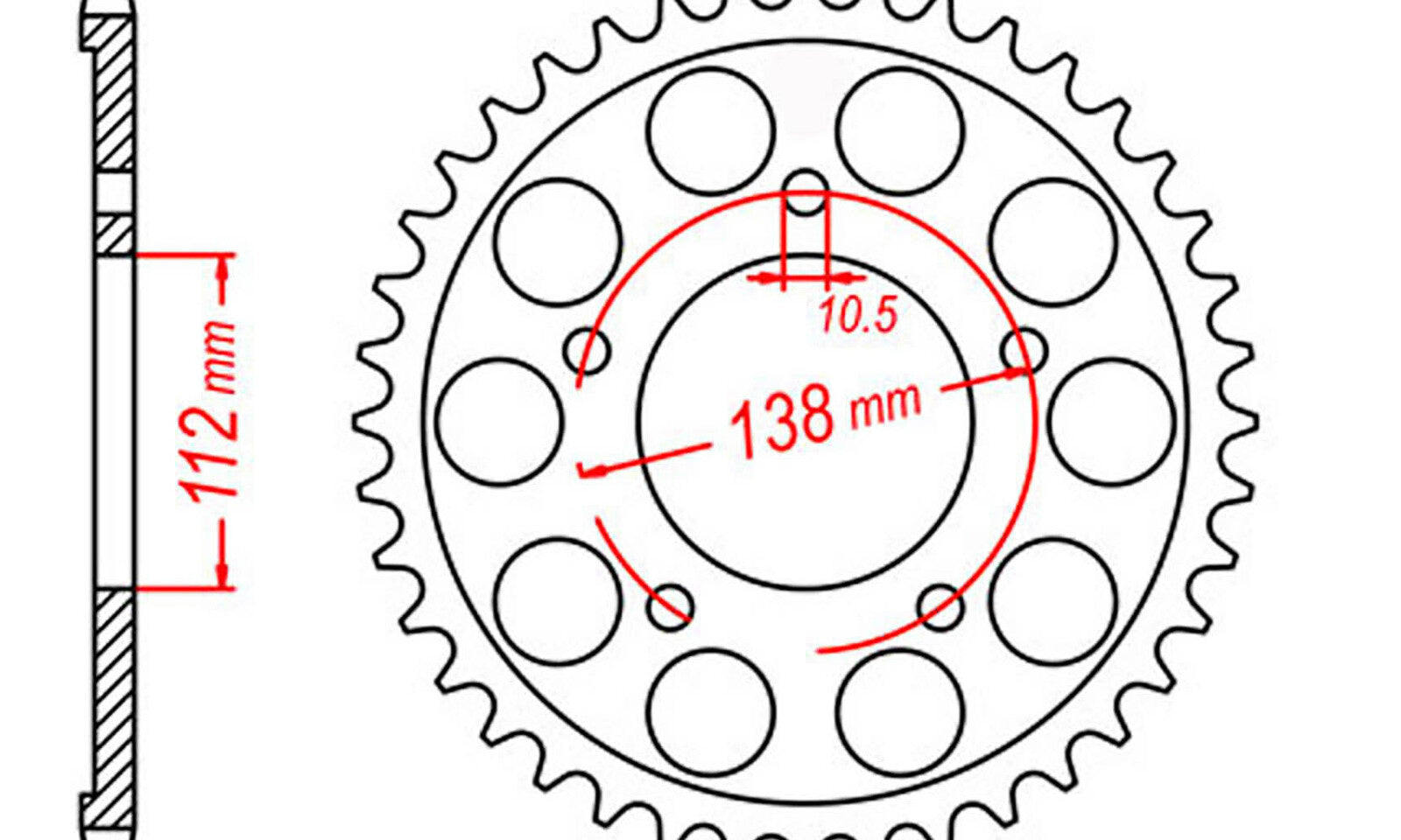 MTX 1871 Steel Rear Sprocket #530