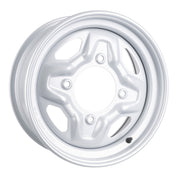 Whites ATV/UTV Steel Rim 14x6 Polaris Front 4/156 +40.2 - Silver