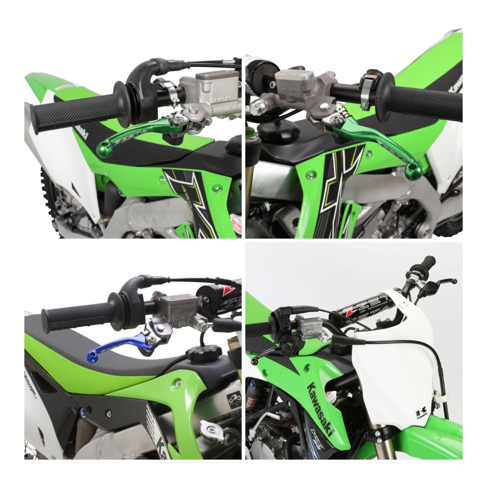 Zeta Pivot Lever Set FP - Kawasaki KX450F ('24-) - Green