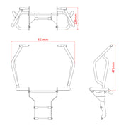 Zeta Pipe Tank Guard- Honda CRF250 Rally/S /CRF300 Rally '21-
