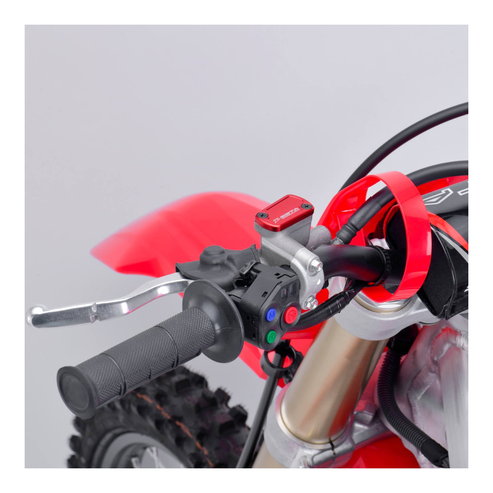 Zeta Clutch Reservoir Cover Honda CRF450R '21-, Kawasaki KX250 '21- Red