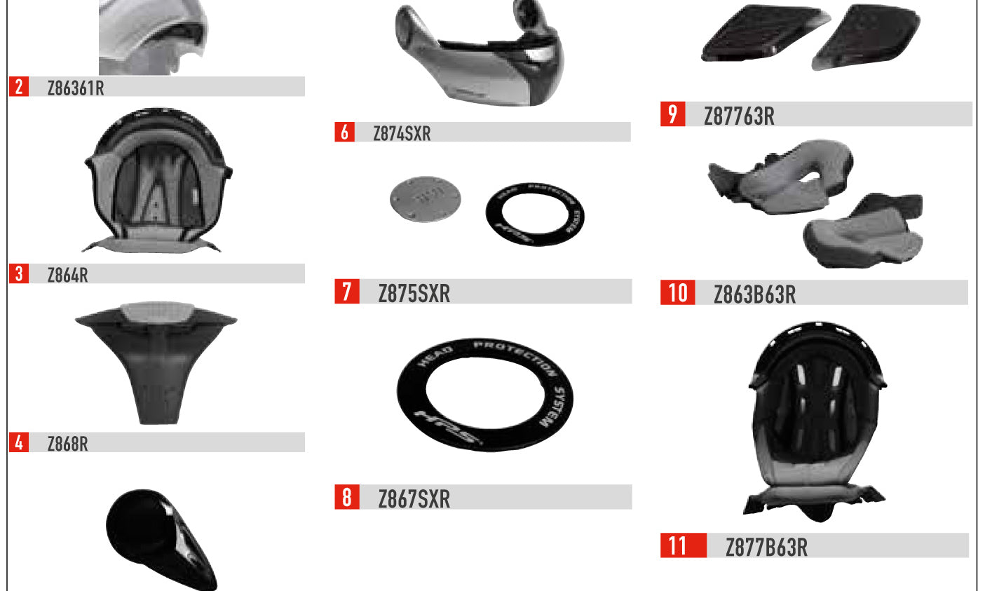 X.08 HELMET SPARES