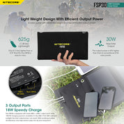 NITECORE FOLDABLE SOLAR PANEL | 30W