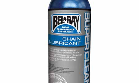 Bel-Ray Super Clean Chain Lube is the latest innovation in chain lubricant technology with an outer protective coating that will not attract dirt, sand or grit and will NOT fling off. Available in two can sizes