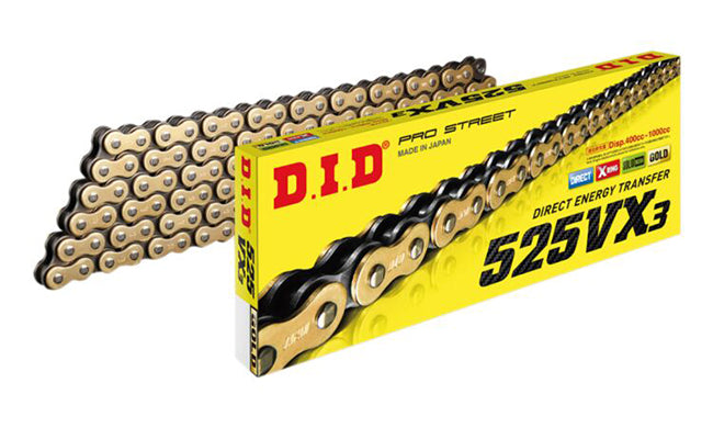 DID 525VX3 X-RING CHAIN GOLD