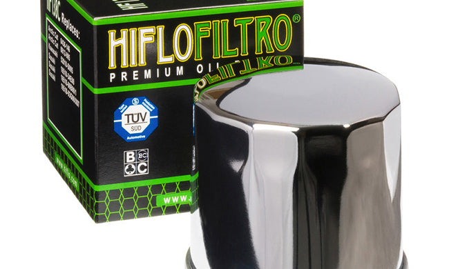 Hiflo HF138C Oil Filter - chrome